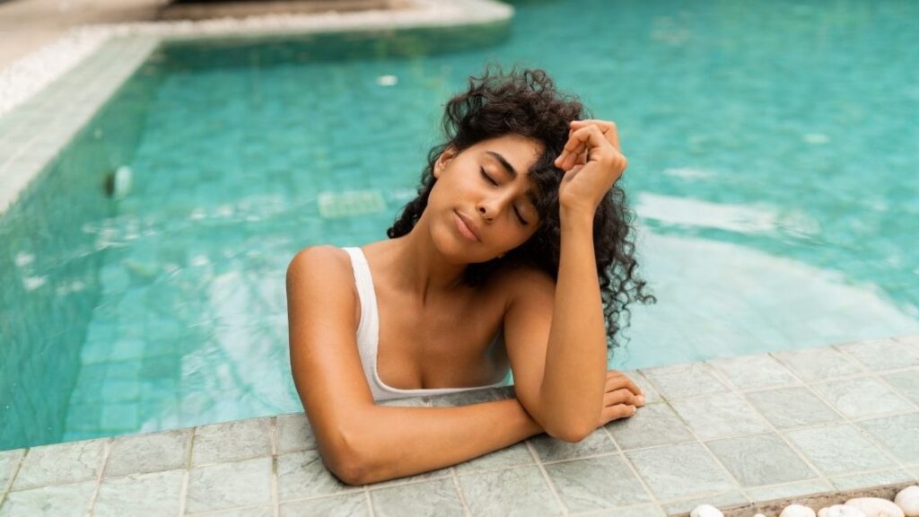 Never let pool water dry on your hair