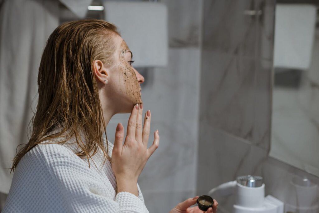 homemade face scrub for glowing skin